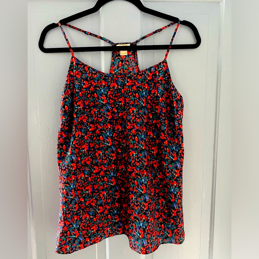 Spaghetti top J Crew flowers